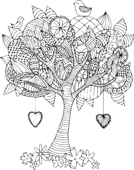 Coloriage arbre adulte