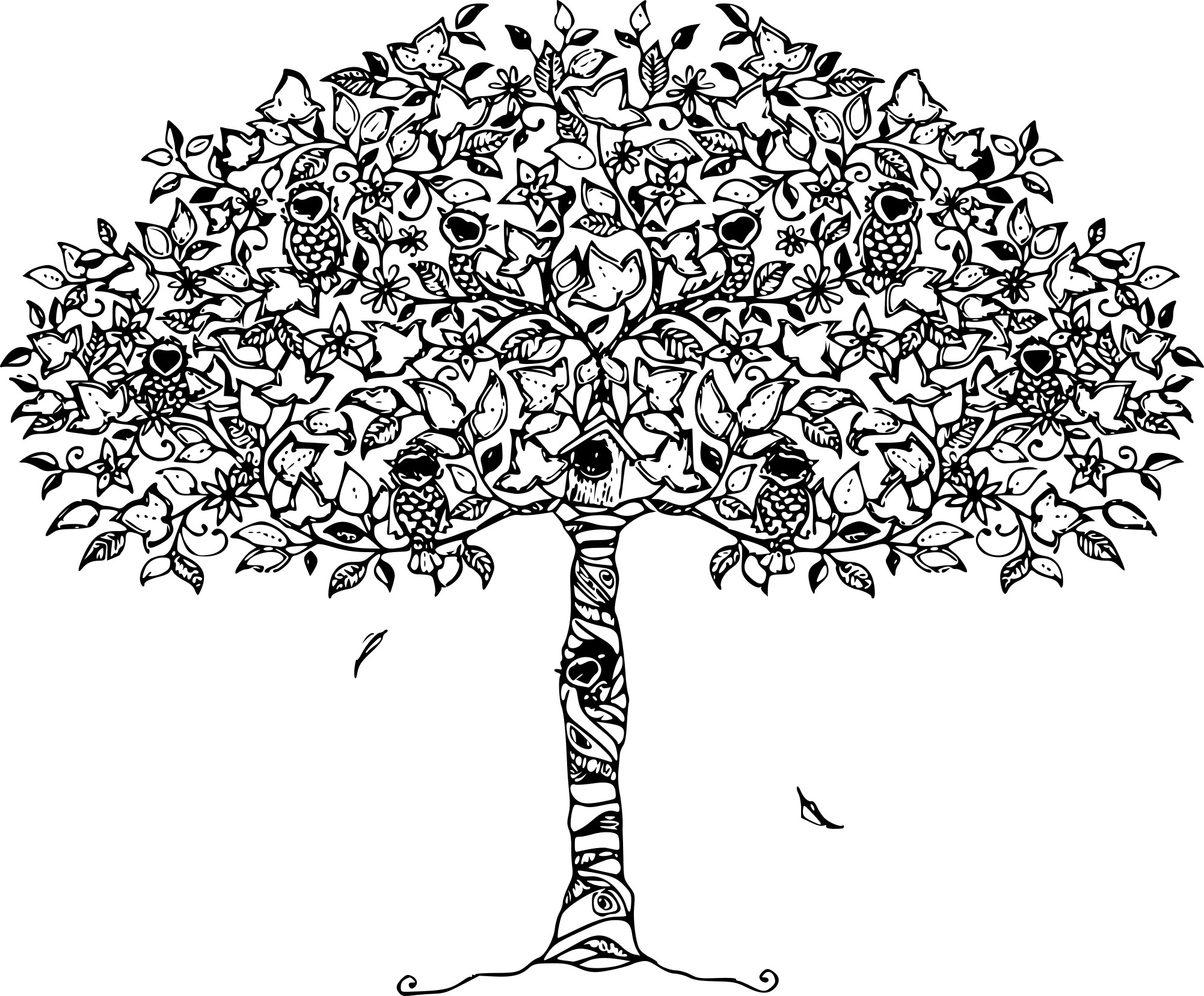 Tree For Adults coloring page