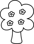 Simple Tree coloring page