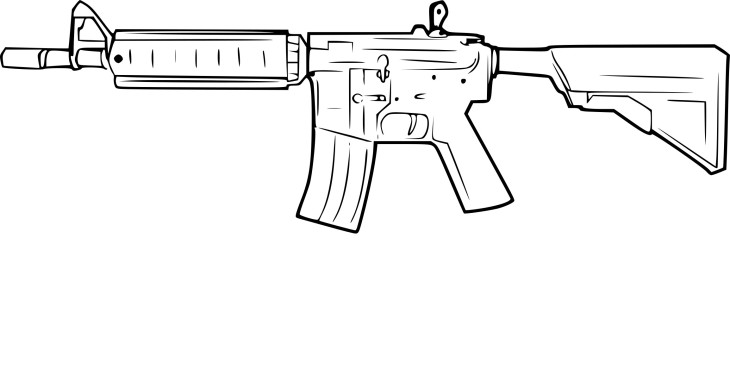 Coloriage arme Counter Strike