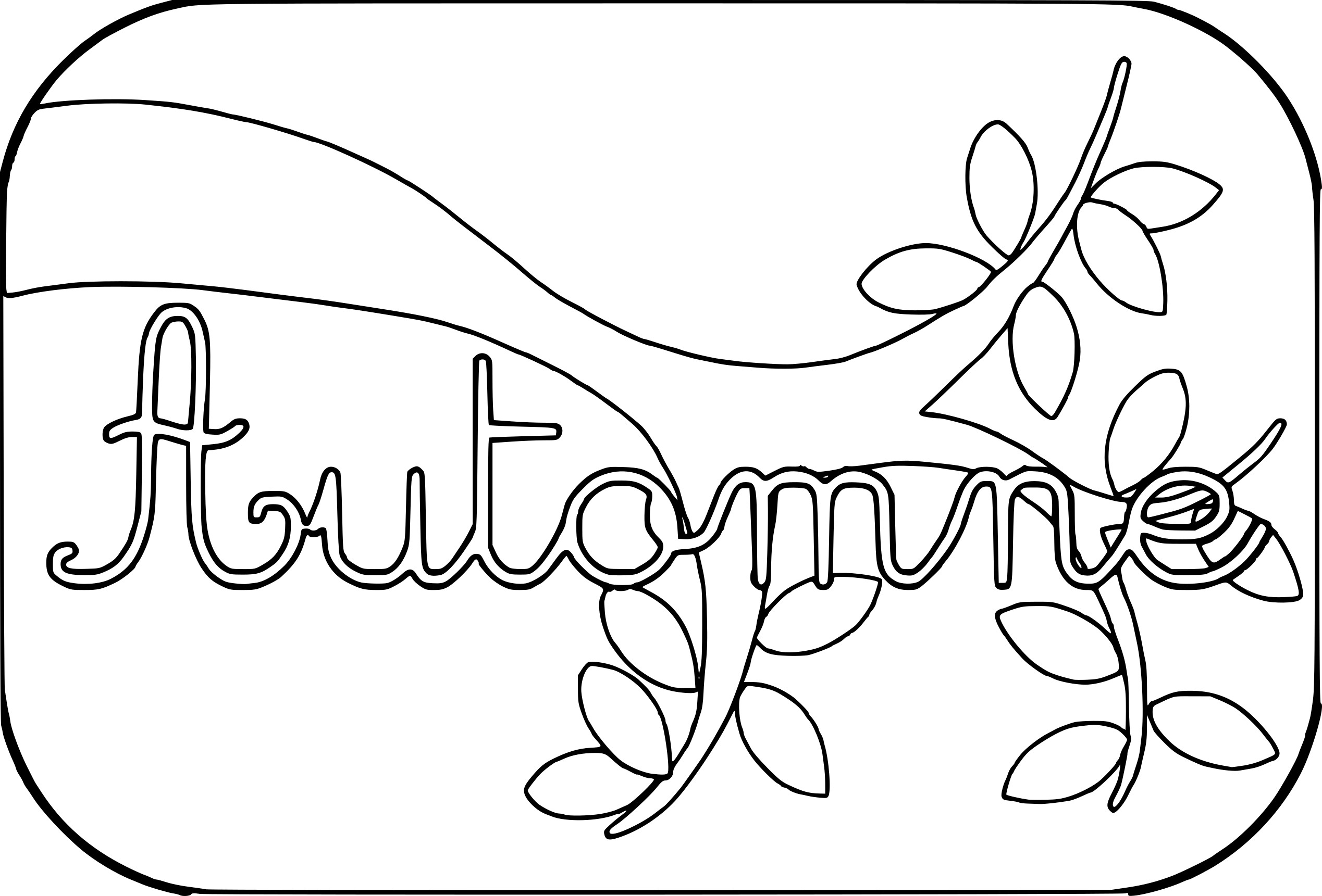 Fall coloring page
