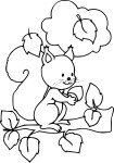 Autumn Squirrel coloring page