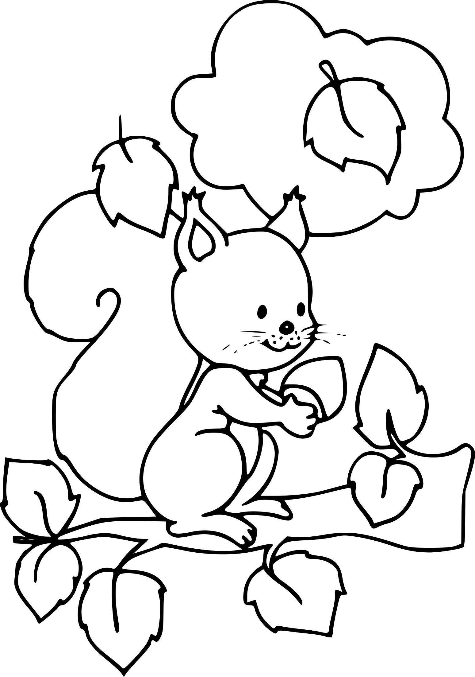 Autumn Squirrel coloring page