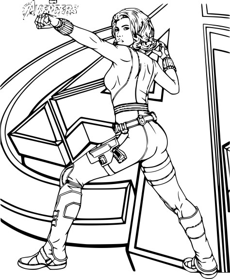 Coloriage Avengers Black Widow