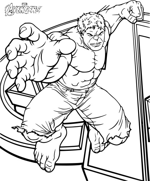 Avengers Hulk coloring page