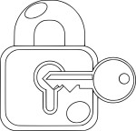 Padlock coloring page