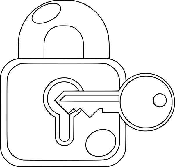 Padlock coloring page