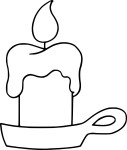 Candle coloring page