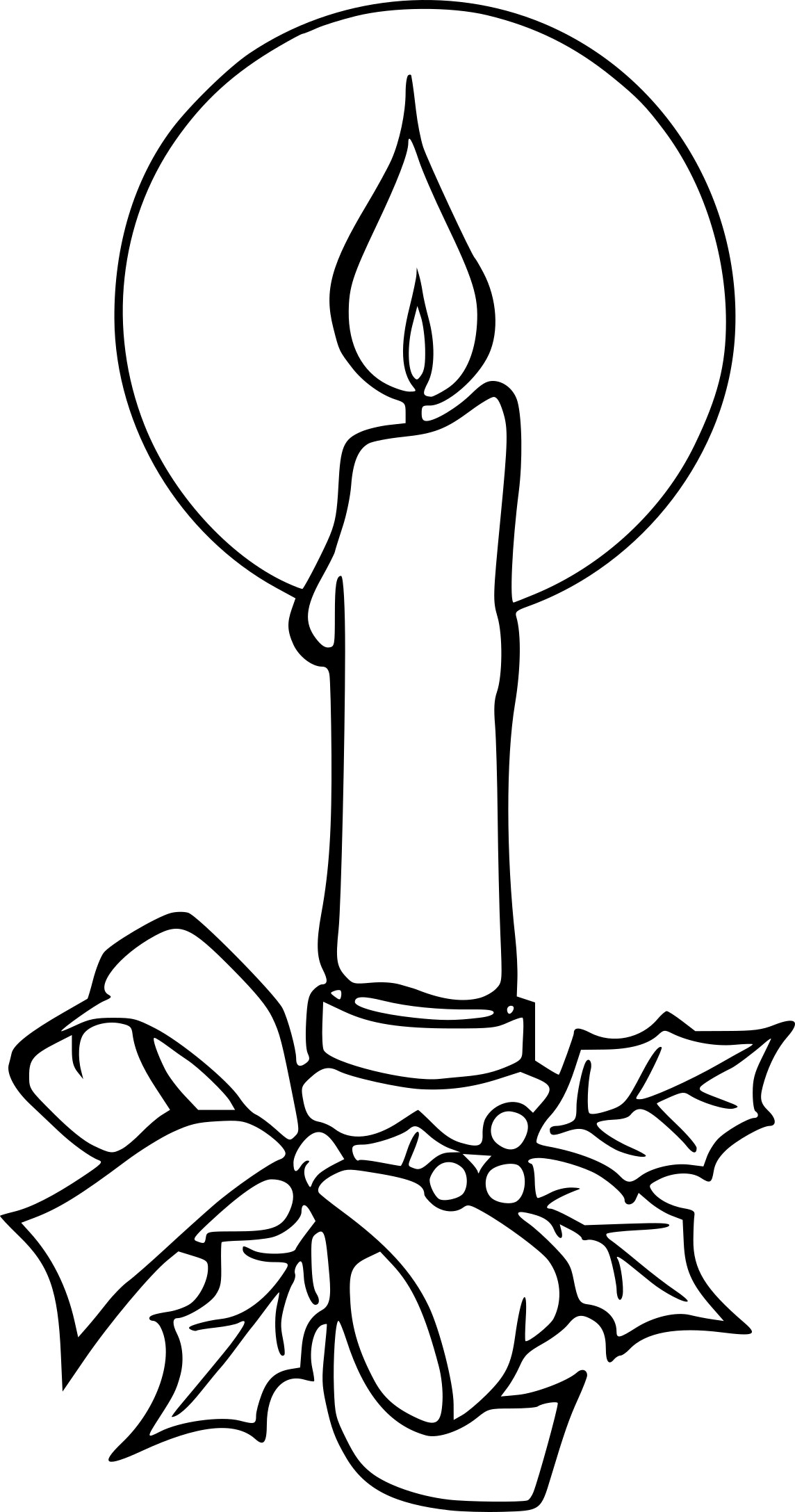 Christmas Candle coloring page