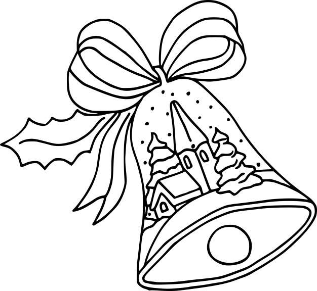 Coloriage cloche de Noel