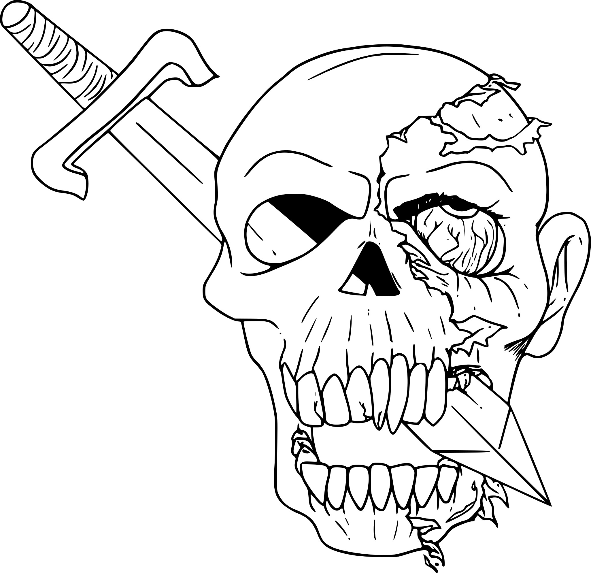 Coloriage crane de pirate