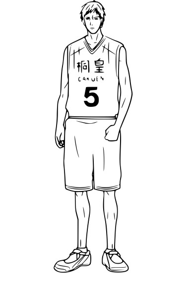 Daiki Aomine Kurokos Basket coloring page