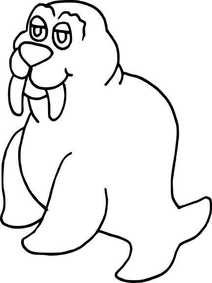 Walrus coloring page