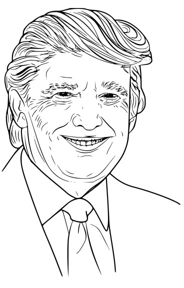 Disegno di Donald Trump da colorare