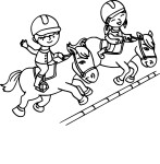 Equitation coloring page