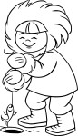 Eskimo coloring page