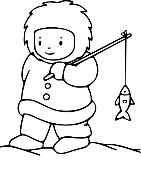 Eskimos coloring page