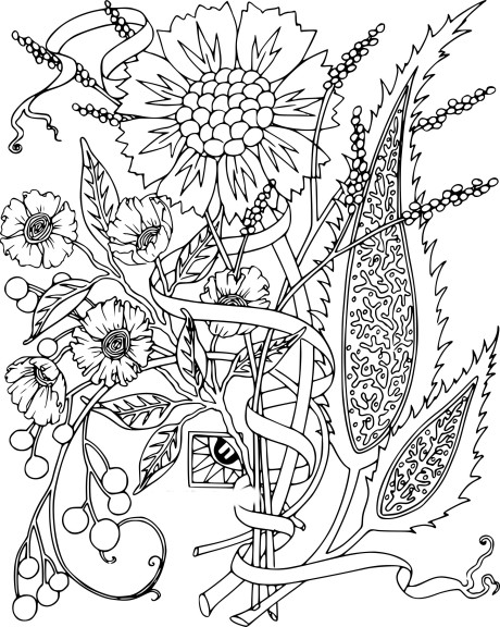 Coloriage fleur adulte