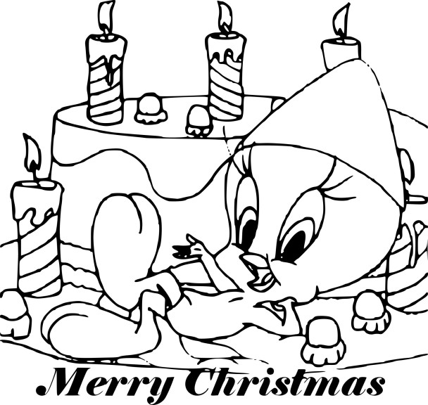 Christmas Cake coloring page