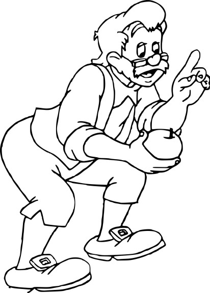 Geppetto coloring page