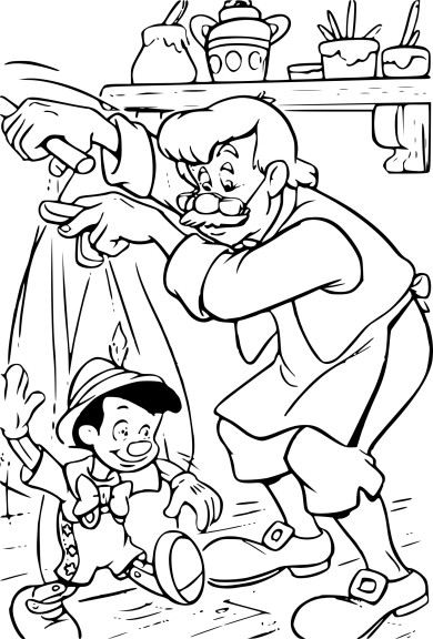 Coloriage Geppetto Disney