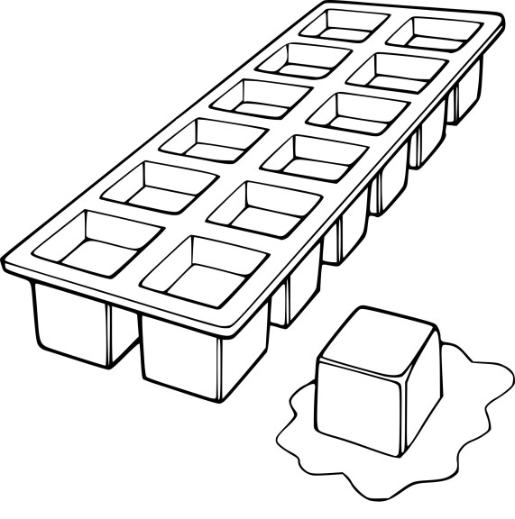 Disegno di Cubo di ghiaccio da colorare