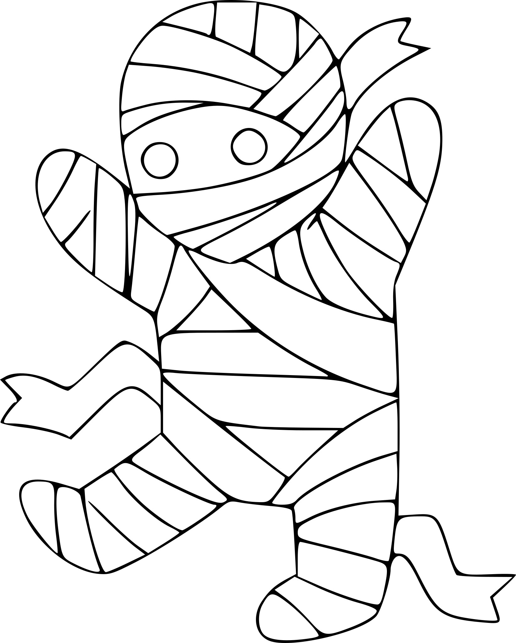 Halloween Mummy coloring page