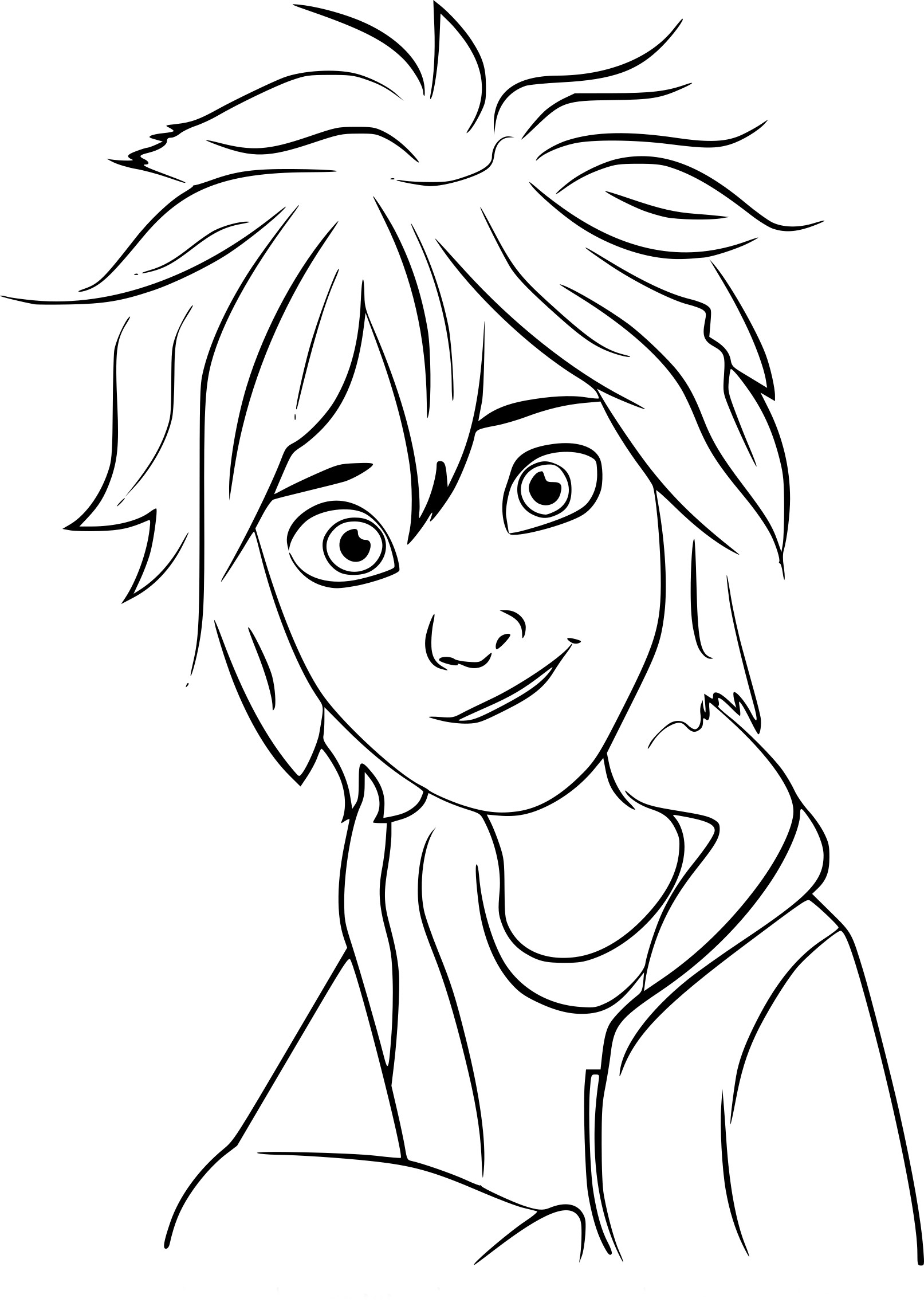 Coloriage Hiro Hamada les nouveaux heros