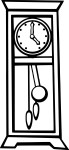Clock coloring page