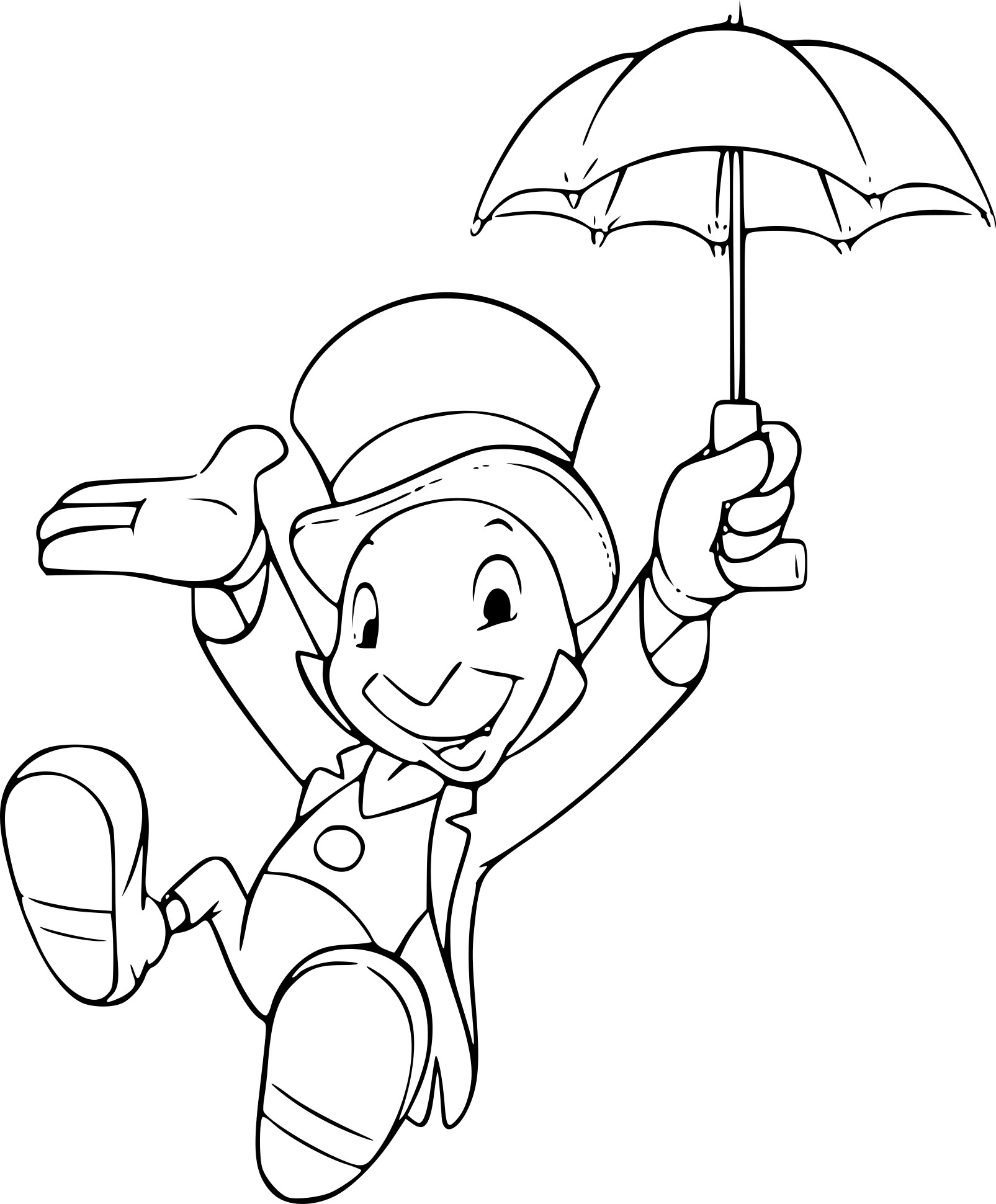 Coloriage Jiminy Cricket