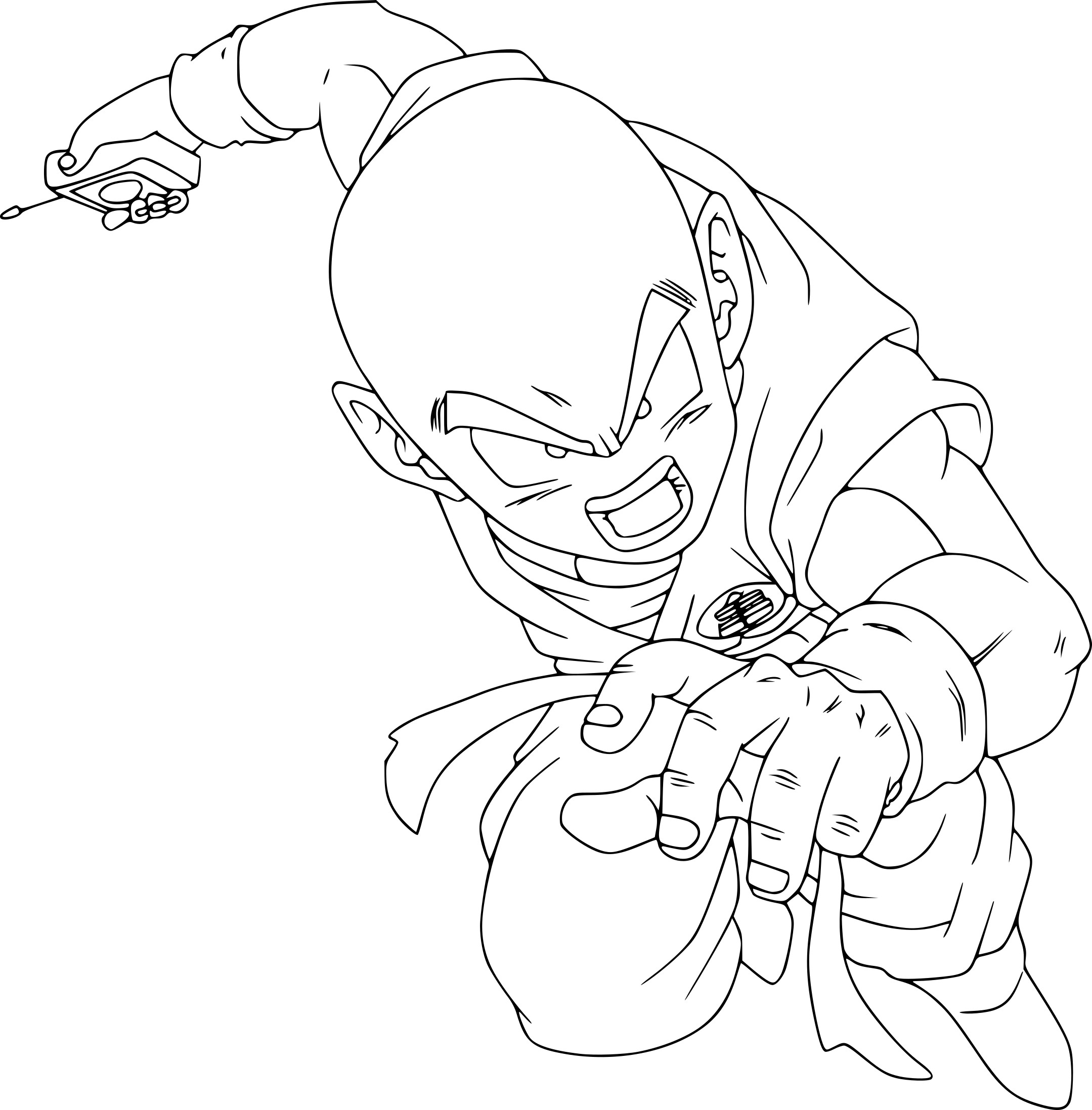 Disegno di Krilin Dbz da colorare