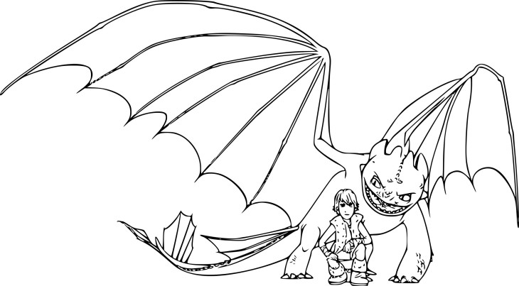 Toothless Dragon coloring page