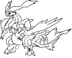 Pokemon Kyurem White coloring page