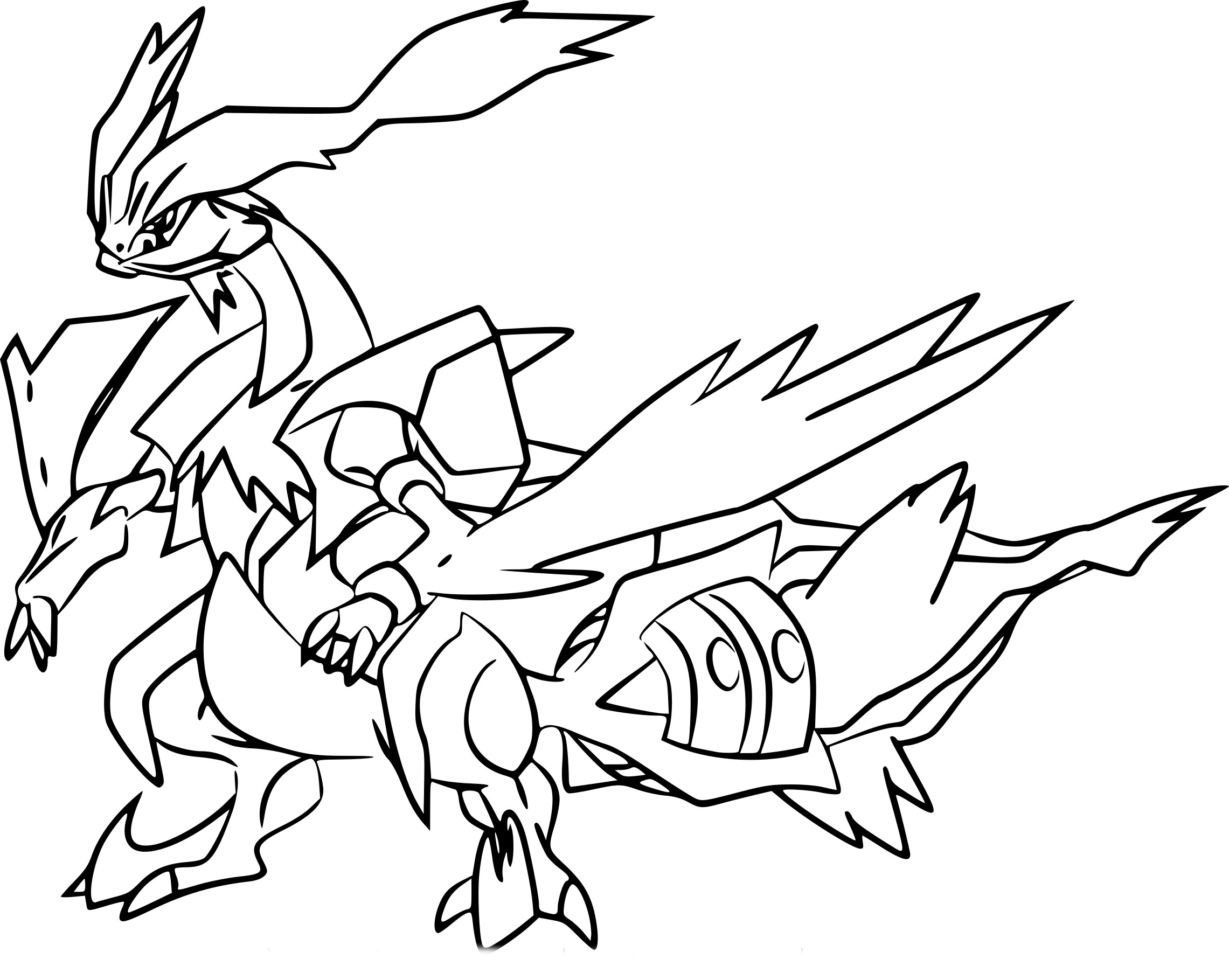 Pokemon Kyurem White coloring page