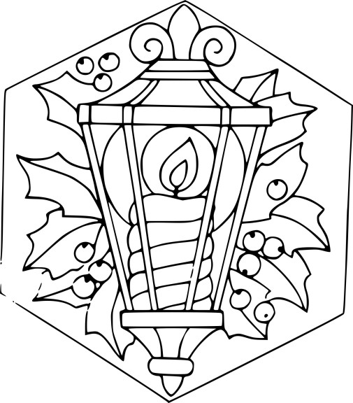 Christmas Lantern coloring page