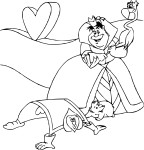 Coloriage la Reine de coeur