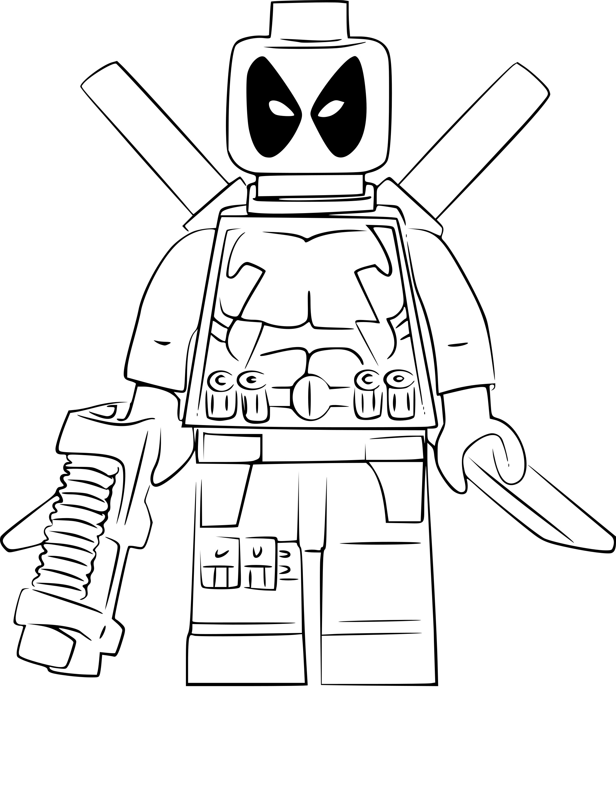 Lego Deadpool coloring page