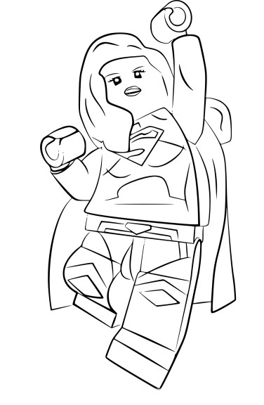 Lego Supergirl coloring page