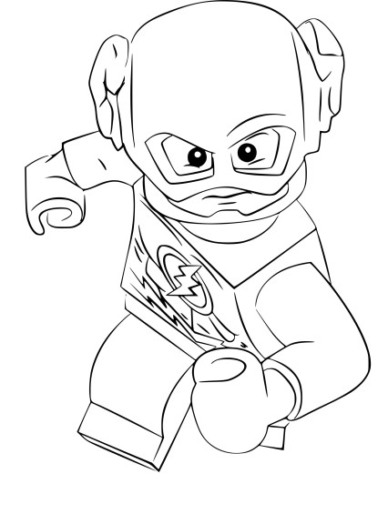 Lego The Flash coloring page