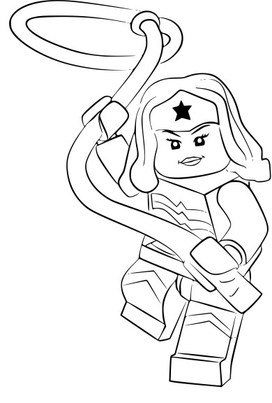 Disegno di Lego Wonder Woman da colorare