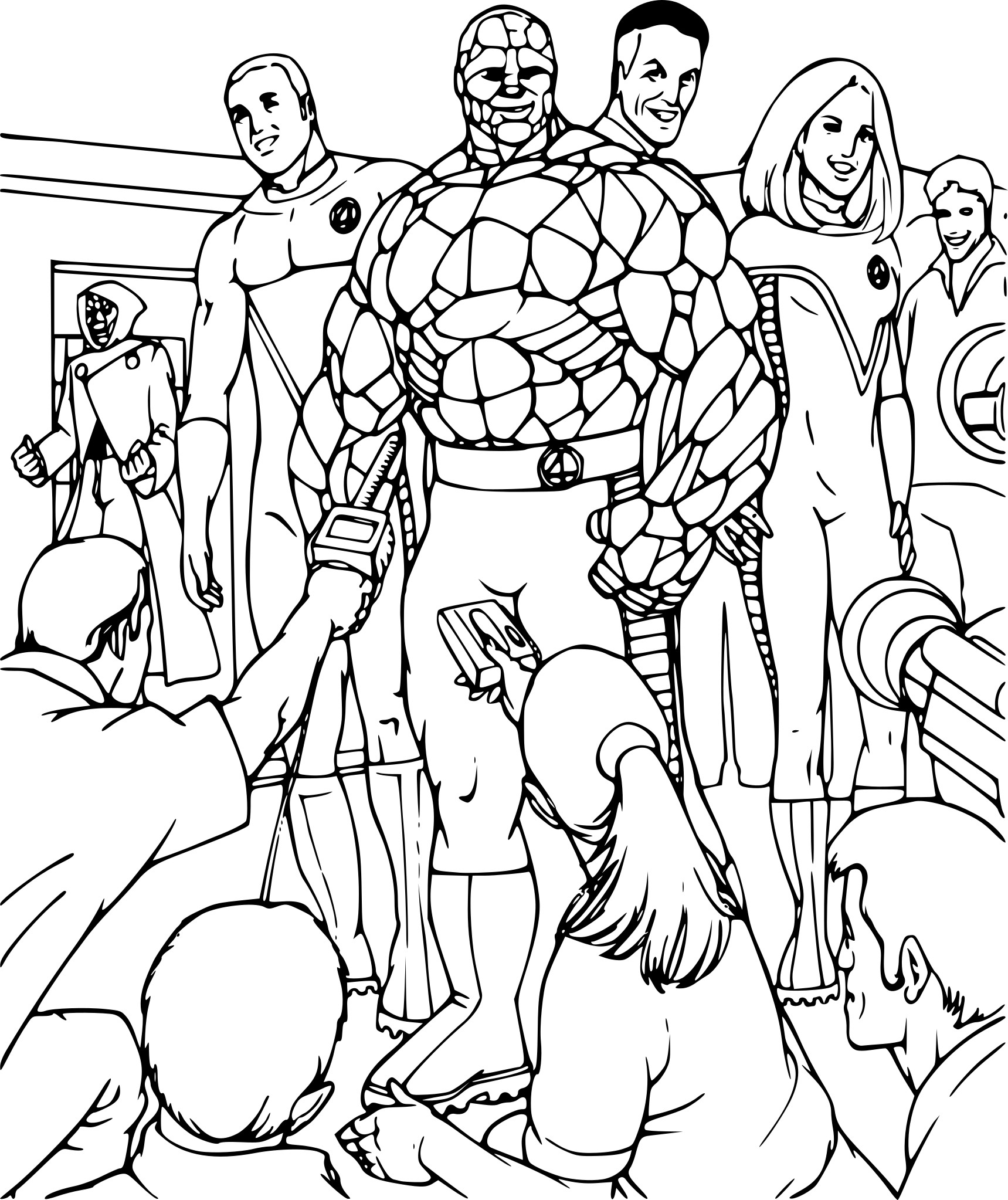 The Fantastic 4 coloring page