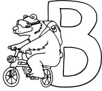 Letter B coloring page