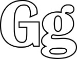 Letter G coloring page