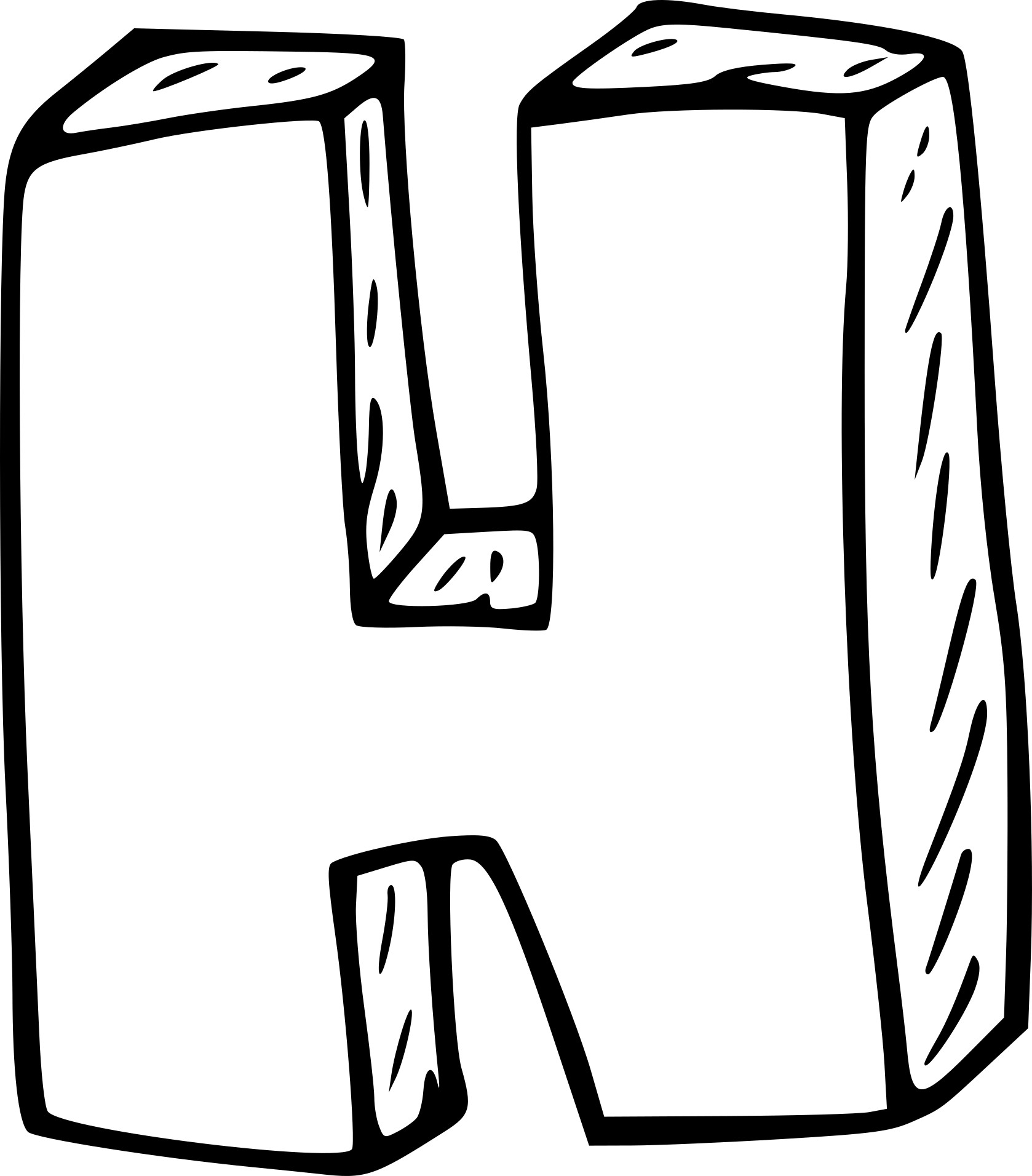 Letter H coloring page