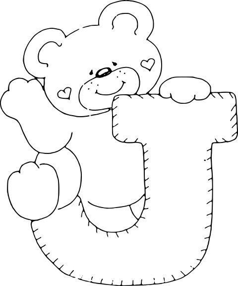 Letter J coloring page