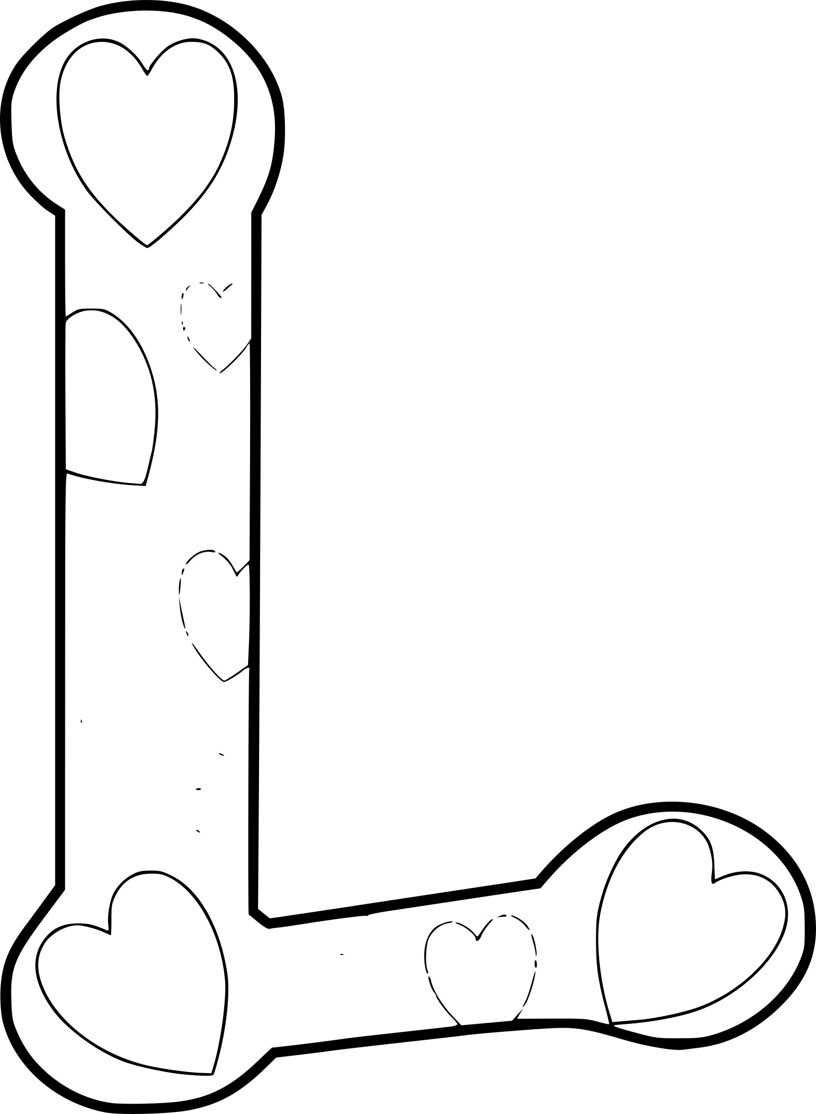 Letter L coloring page