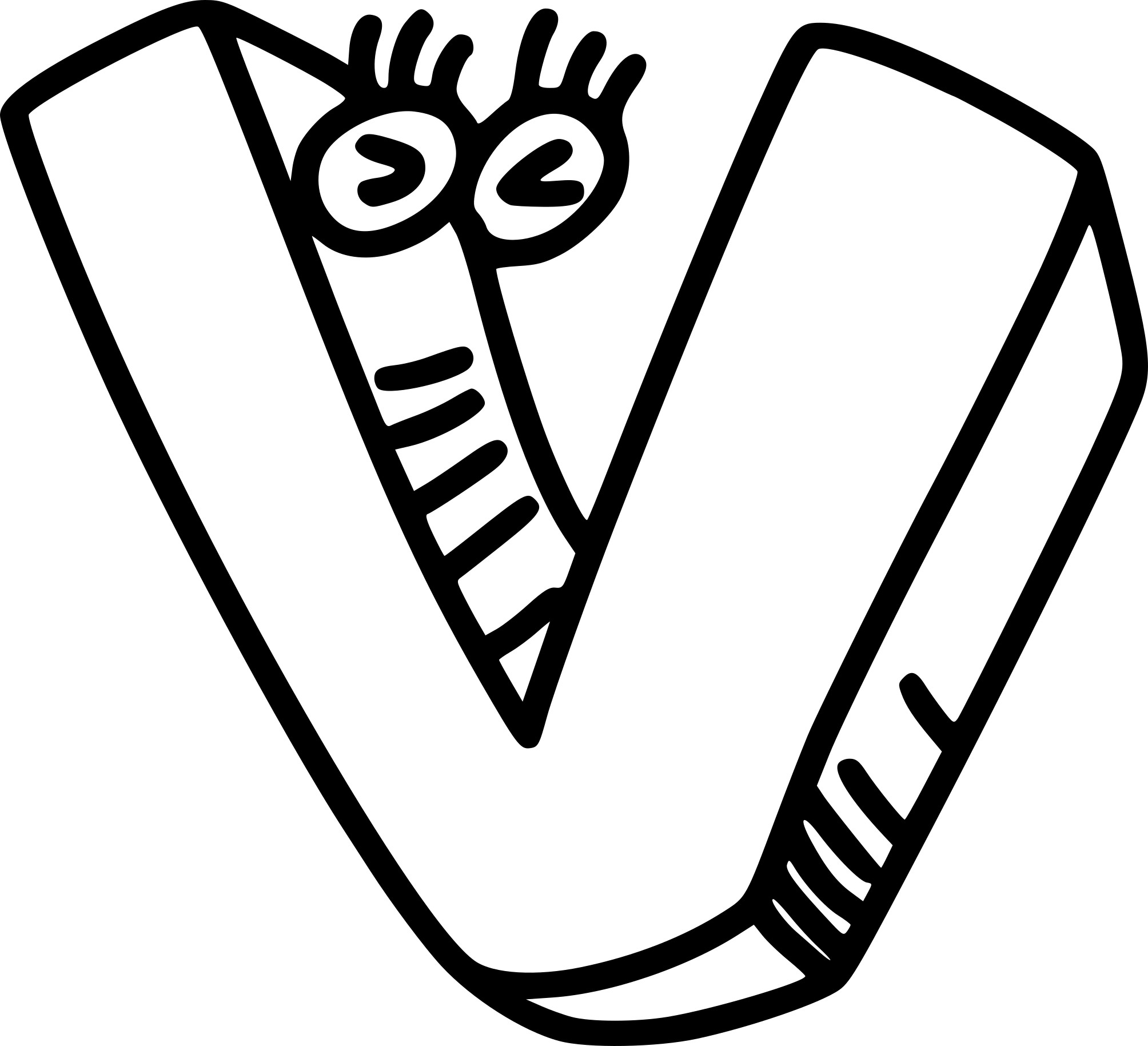 Letter V coloring page