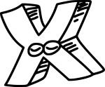 Letter X coloring page