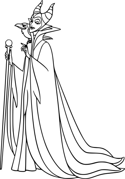 Maleficent coloring page