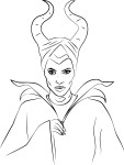 Coloriage Malefique Angelina Jolie